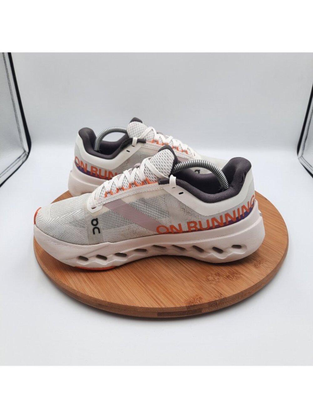 On Cloud Cloudsurfer Next Womens 6.5 Shoes White Flame Athletic Running Sneakers - Picture 7 of 12
